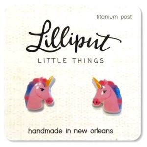 Pink Unicorn Earrings